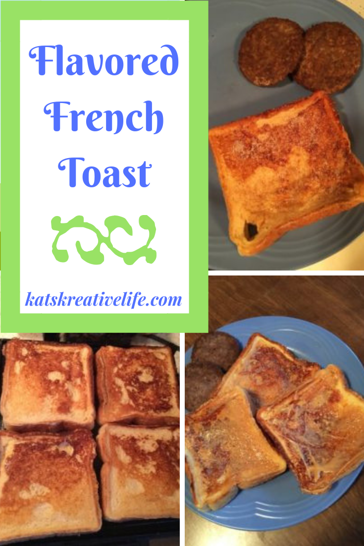 Flavored French Toast ~ KATS Kreative Life peanut butter cinnamon sugar