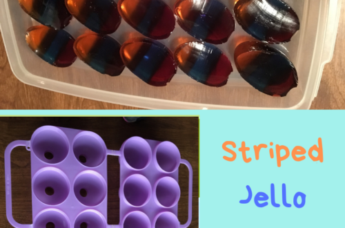 Striped Jello Easter Eggs